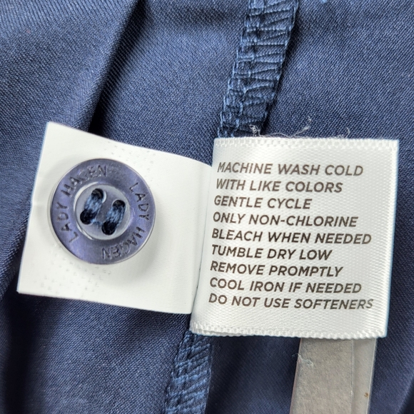 Lady Hagen SKORT Womens Size 6 Navy Blue Pockets Side Zip Pleats Skirt w Shorts - Picture 9 of 14